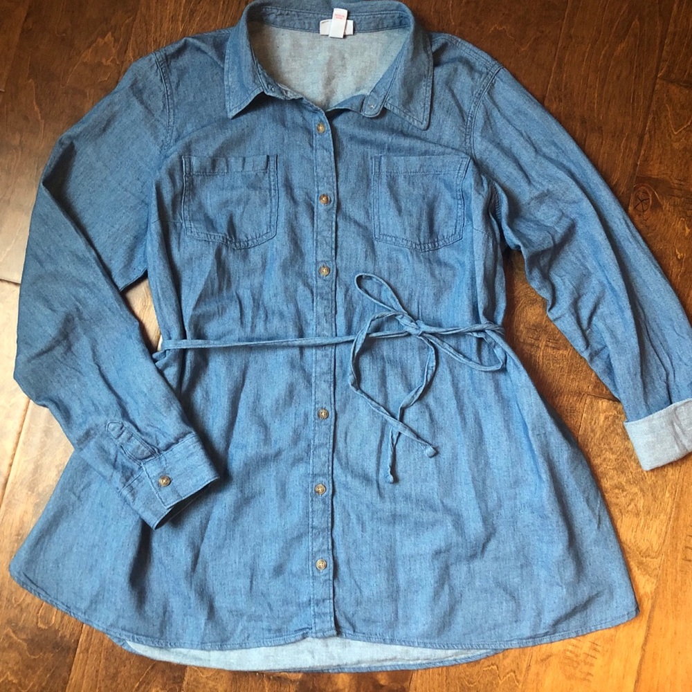 Isabel Maternity blue jean top